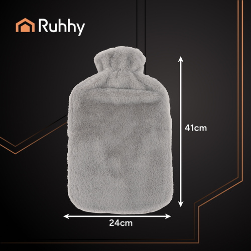 Ruhhy Rubber Hot Water Bottle with Plush Cover 3.5L 26384 (0)