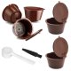 Reusable Refillable Coffee Capsules Pods for Dolce Gusto Coffee Machines, Set of 5