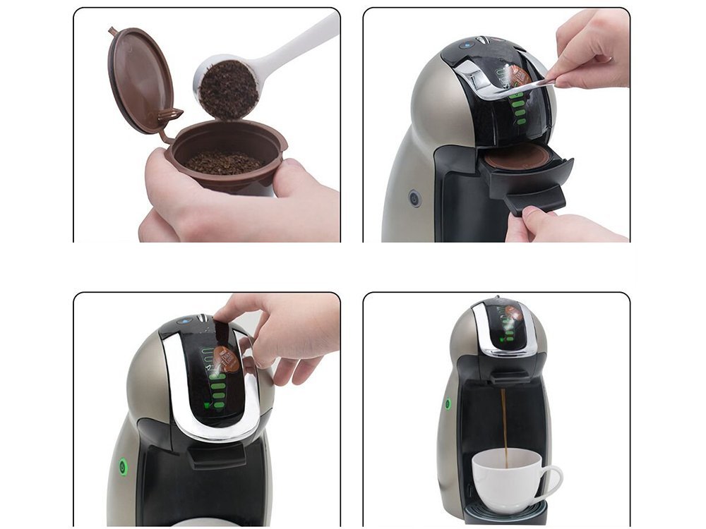 Reusable Refillable Coffee Capsules Pods for Dolce Gusto Coffee Machines, Set of 5 (3)