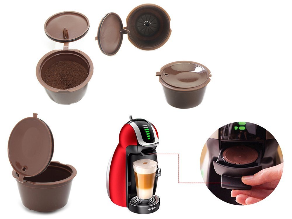 Reusable Refillable Coffee Capsules Pods for Dolce Gusto Coffee Machines, Set of 5 (4)