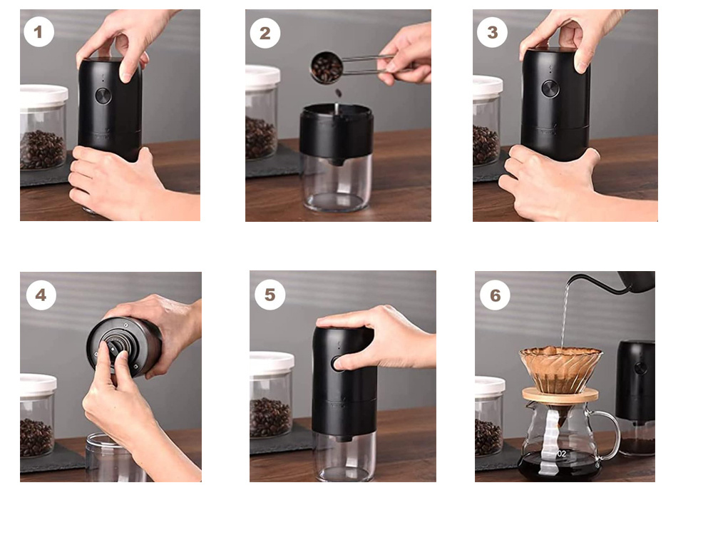 Coffee Bean Grinder Nuts Herbs Electric Chopper USB (6)