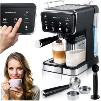 Berdsen BD-773 Espresso Machine with Milk Frother, 20 Bar, Black