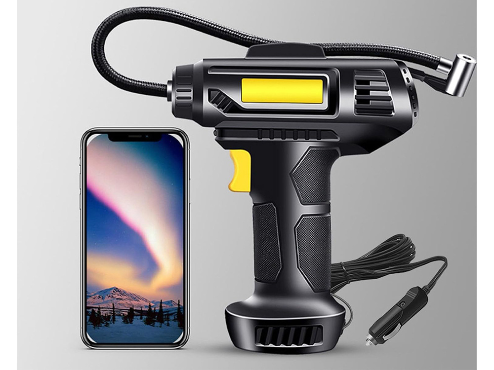 Car Air Compressor Pump with Flashlight 12V 120W (5)