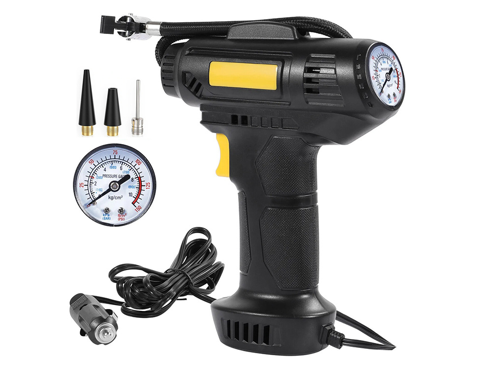 Car Air Compressor Pump with Flashlight 12V 120W (6)