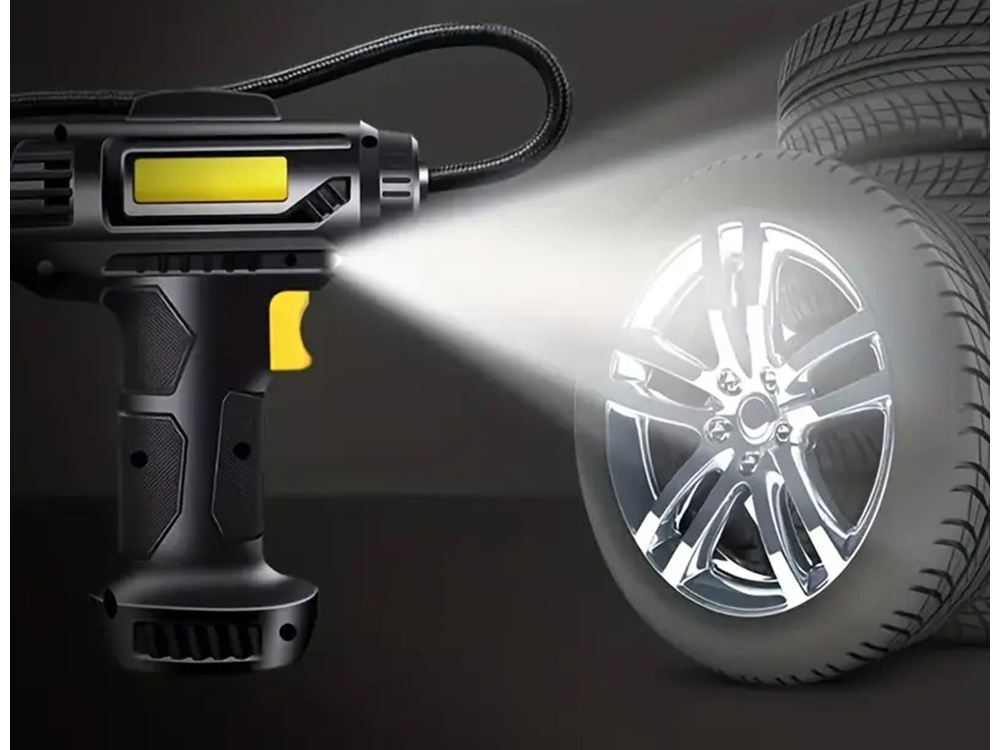 Car Air Compressor Pump with Flashlight 12V 120W (8)