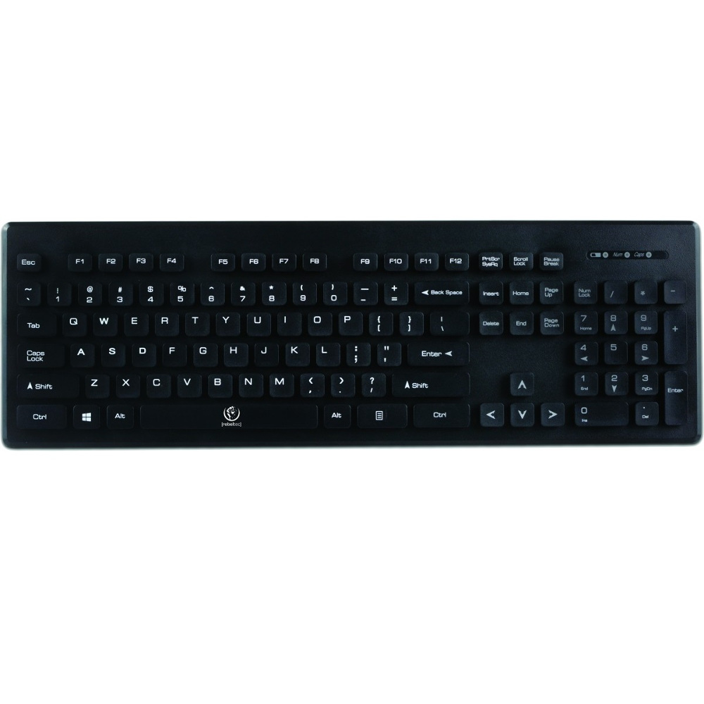 Rebeltec MILLENIUM Wireless Keyboard and Mouse Combo Set, Black (1)