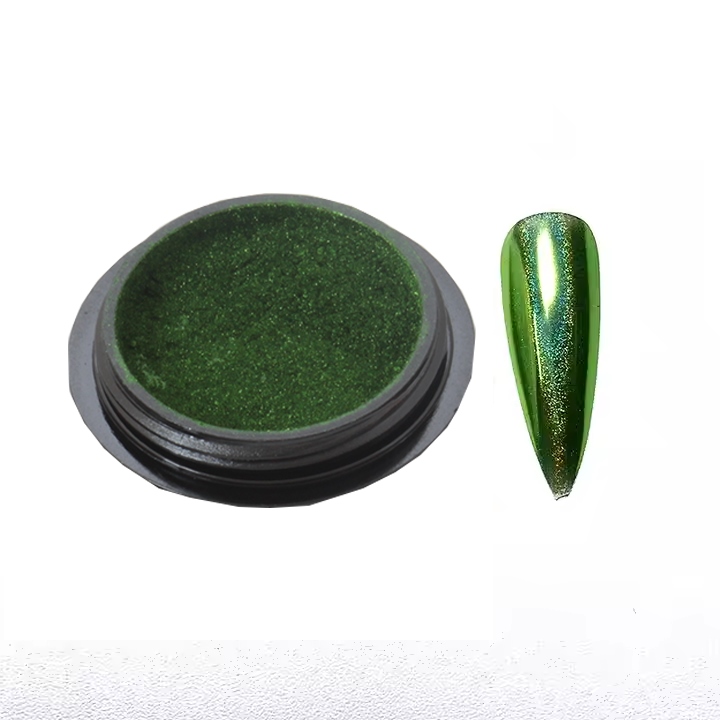 Chameleon Chrome Nail Powder for Nail Art, Turquoise