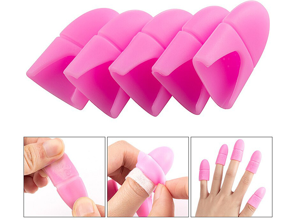Silicone clips for removing gel and acrylic polish, 5 pcs (0)