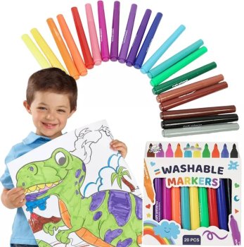 Markers erasable markers washable set of 20 colors
