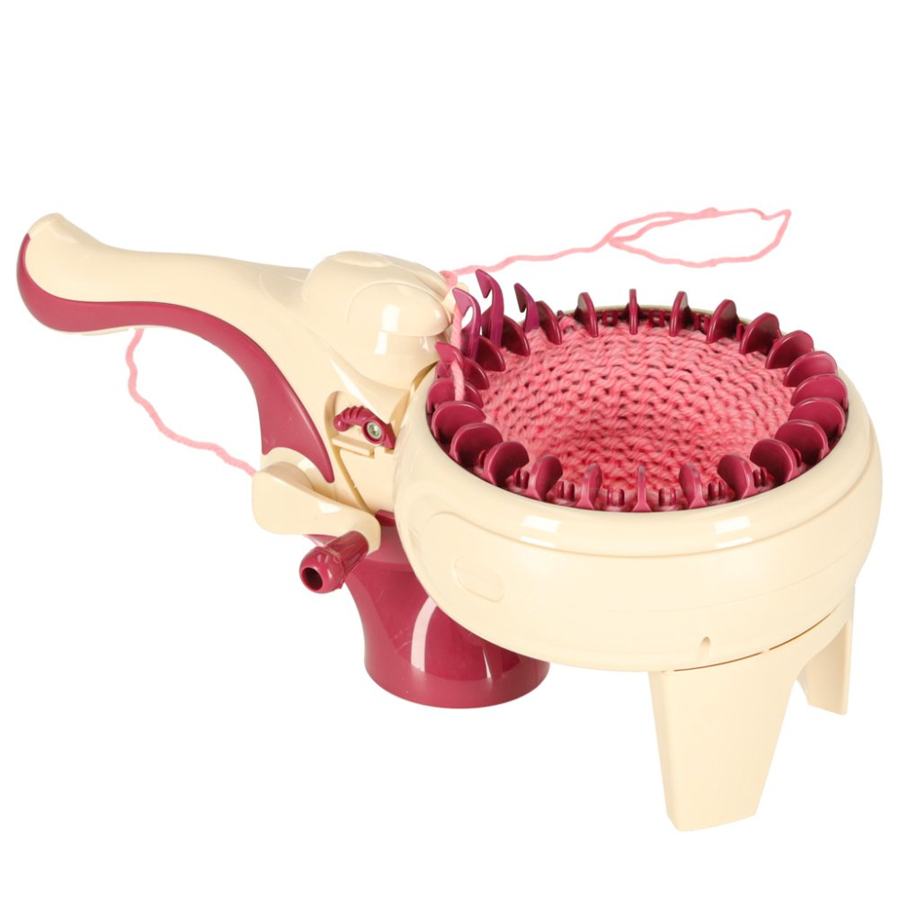 Kids Knitting Machine Creative Craft Kit with 5 Yarn Skeins (1)