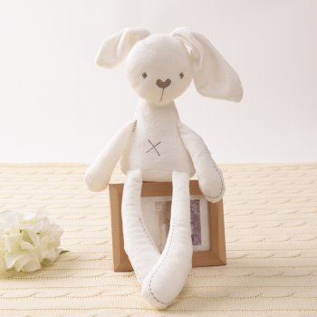 Kids Plush White Rabbit Toy, 37cm