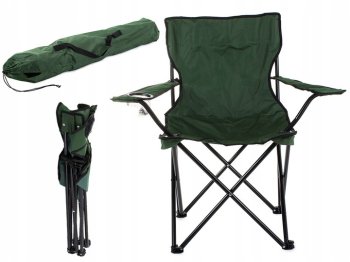 Tourism Camping Folding Chair Armchair, Green