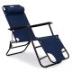 Folding Garden Lounger with Headrest MultiGarden, Blue