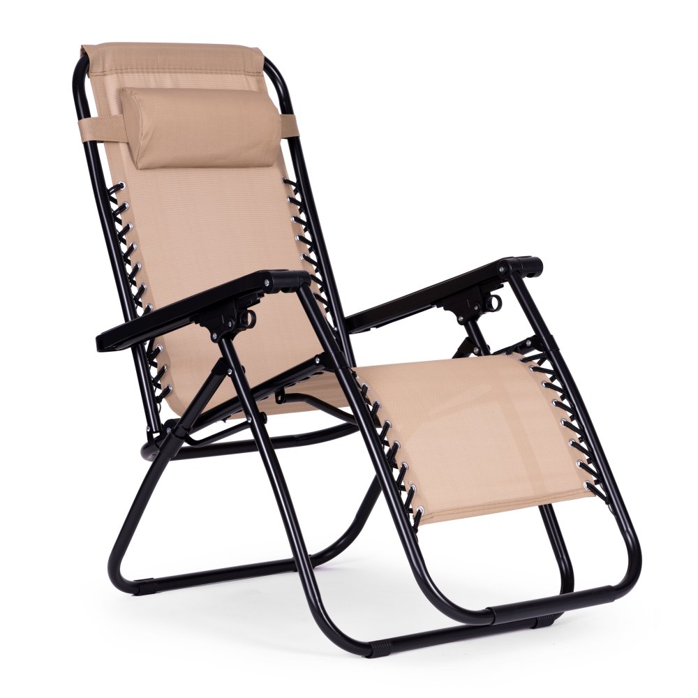 Zero Gravity Garden Lounger Chair MultiGarden, Adjustable Recliner, Beige (1)