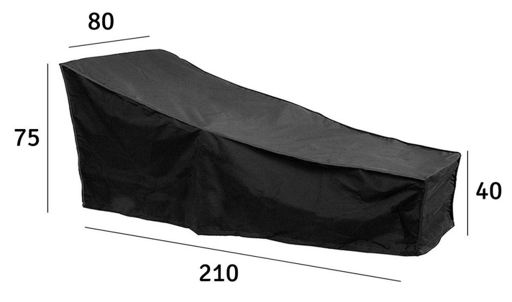 Waterproof Garden Lounger Cover, Black (0)