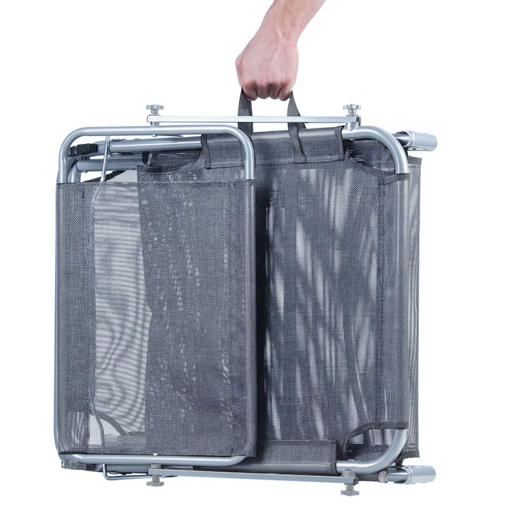 Adjustable Garden Sun Lounger with Canopy MultiGarden, Grey (2)