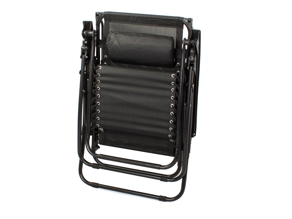 Garden Beach Deck Chair Folding Sunbed with Canopy and Cup Holder (5)