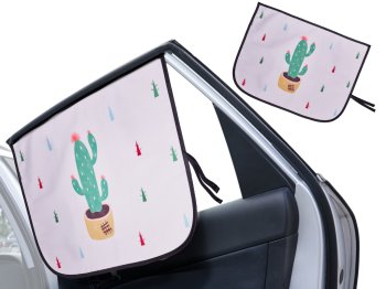 Magnetic Car Side Window Sunshade Sun Visor Curtain Blind, Сactus