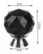 Furniture Handle Knob Crystal Ball, Black