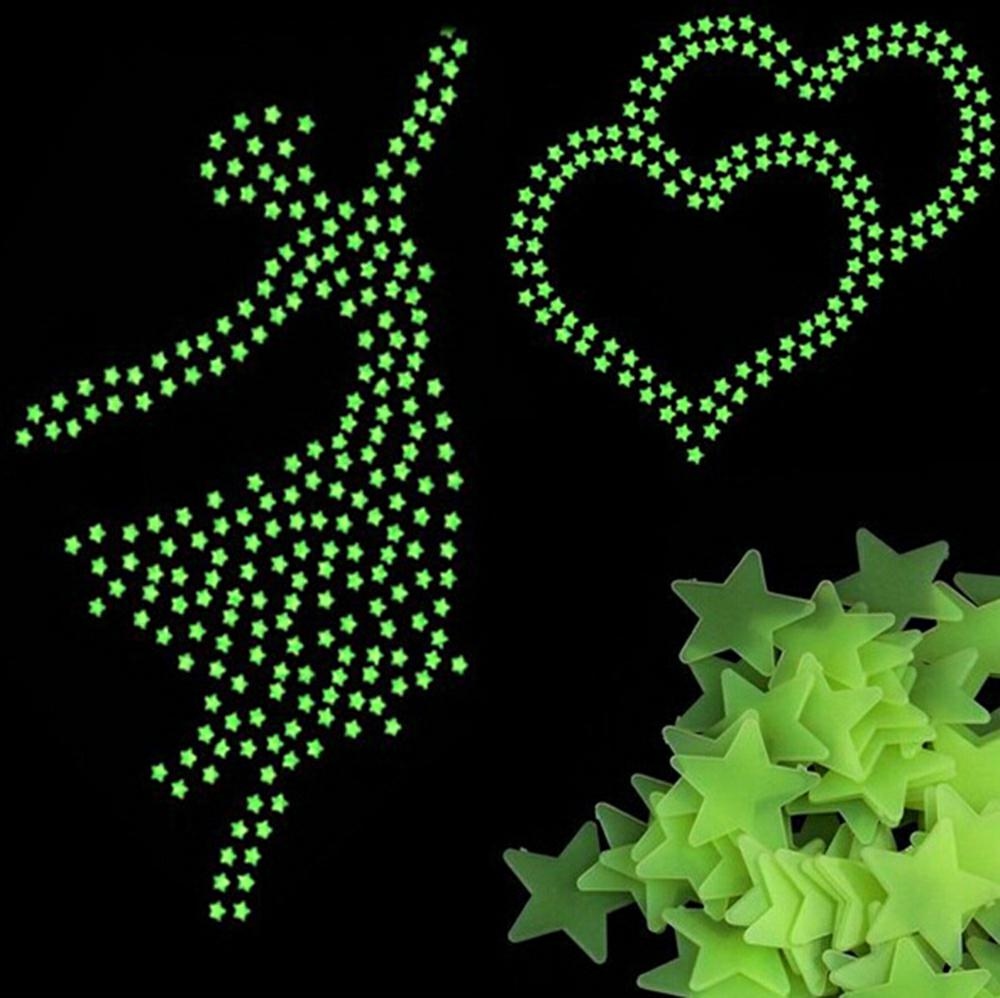 Glow in the Dark Stars for Ceiling 100 pcs, Green (2)