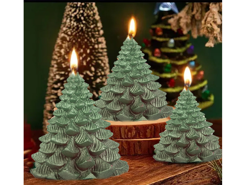 Christmas Tree Shaped Decorative Candle in a Gift Box, 8 cm (0)