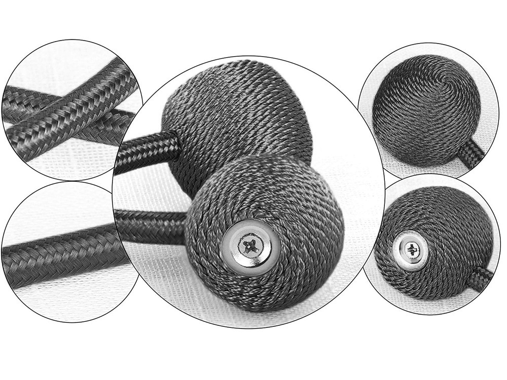Decorative Clips Holders For Curtains Magnetically Strong, Black (4)