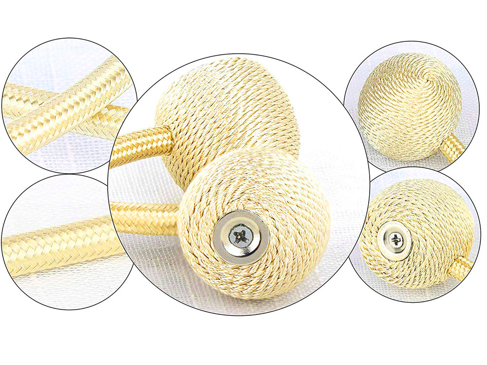 Decorative Clips Holders For Curtains Magnetically Strong, Gold (4)
