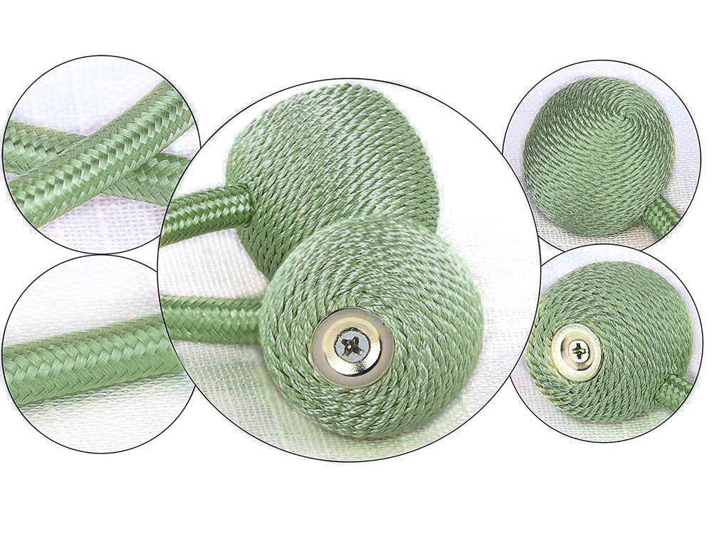 Decorative Clips Holders For Curtains Magnetically Strong, Green (4)