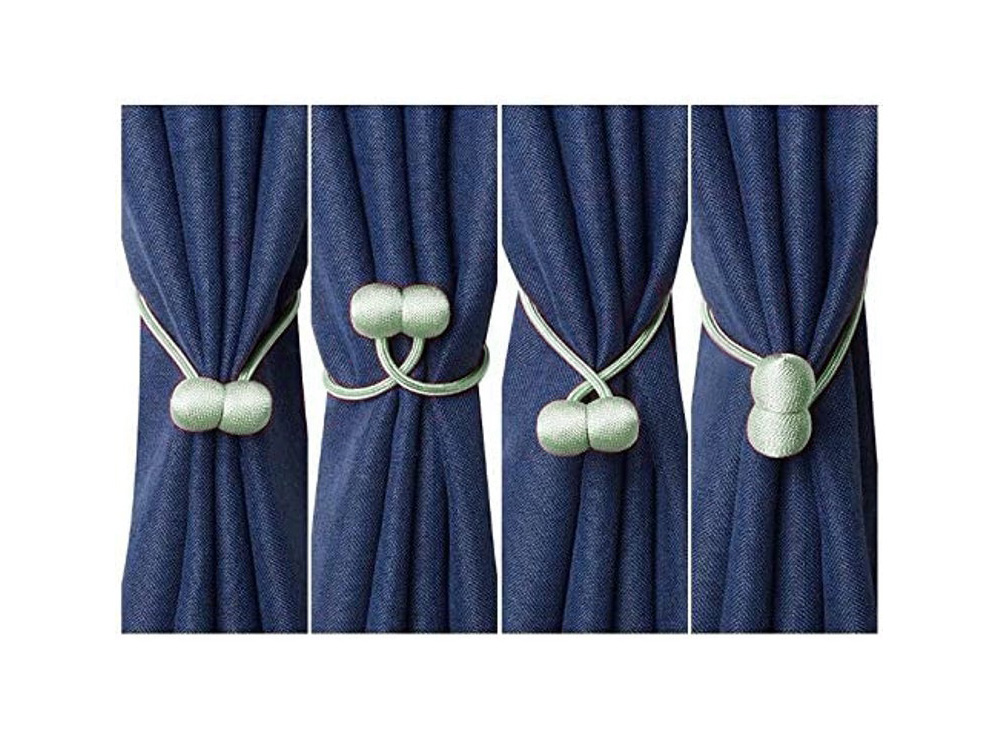 Decorative Clips Holders For Curtains Magnetically Strong, Green (5)