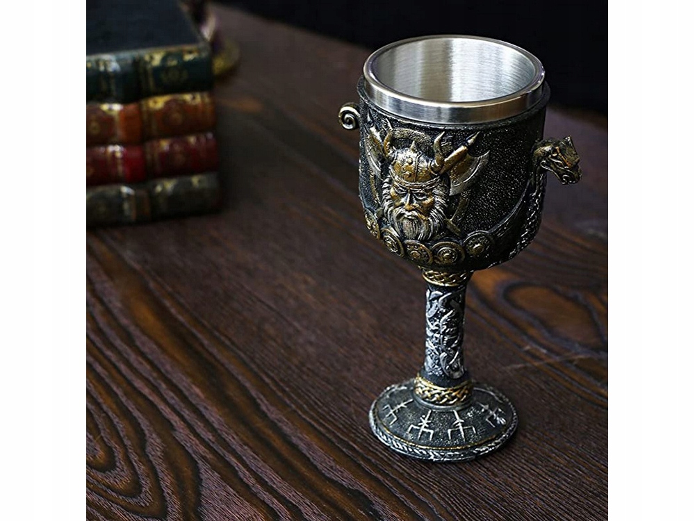 Decorative Cup Bowl Stainless Steel Viking Mug (4)