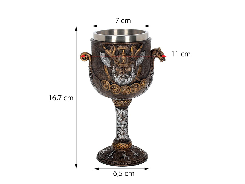 Decorative Cup Bowl Stainless Steel Viking Mug (5)