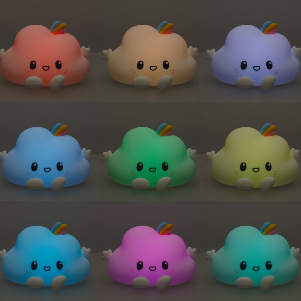 Kid's Silicone LED RGB Light Night Lamp, Cloud (0)