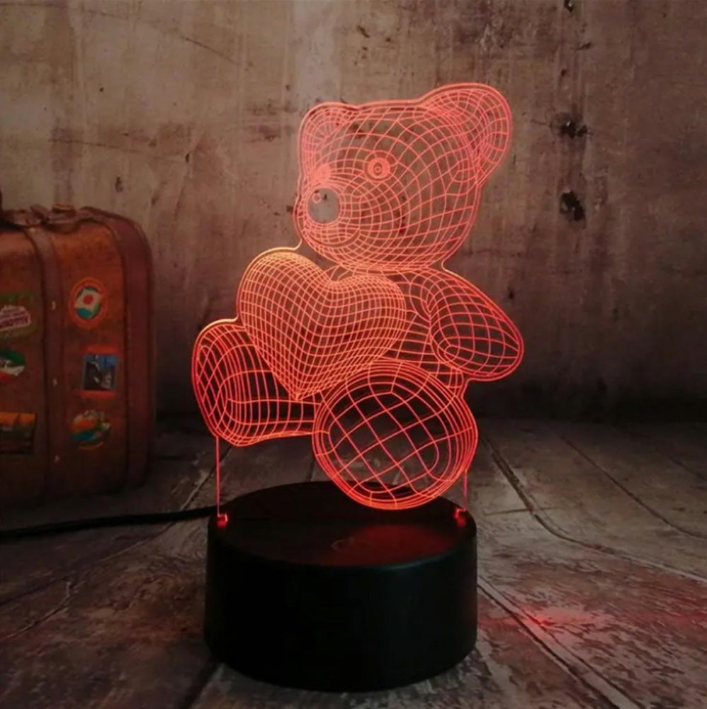 LED 3D "Teddy Bear" Night Lamp (0)