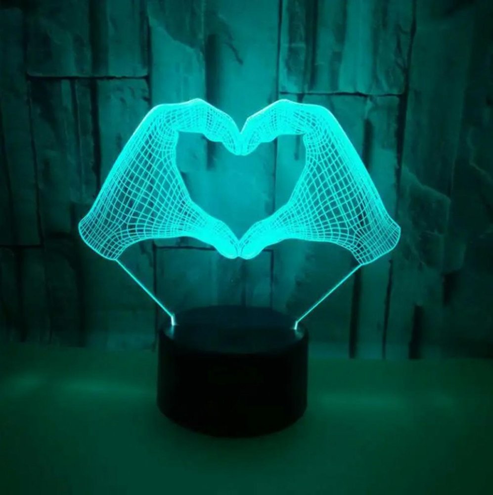 LED 3D "Hands heart" Night Lamp (1)