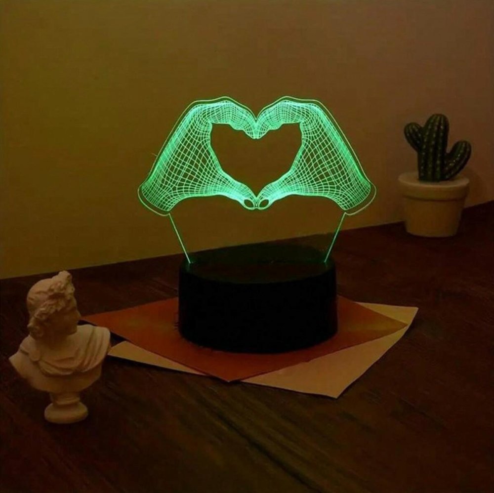 LED 3D "Hands heart" Night Lamp (0)