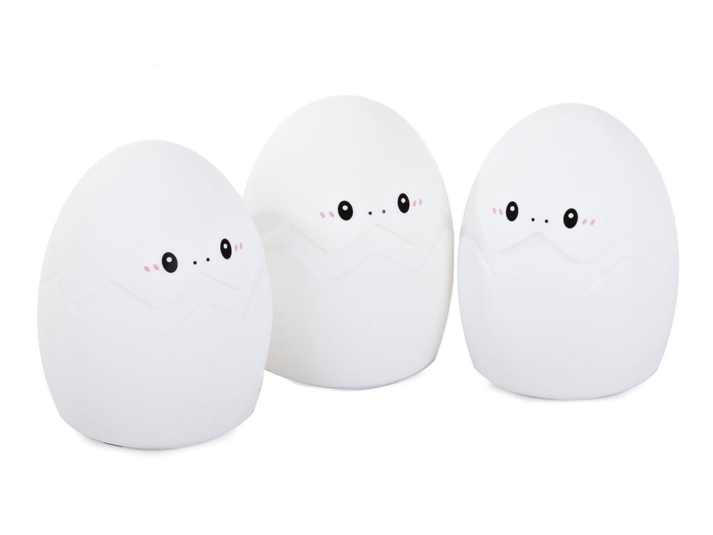Battery Operated Kid's Silicone LED RGB Light Night Lamp, Egg (2)
