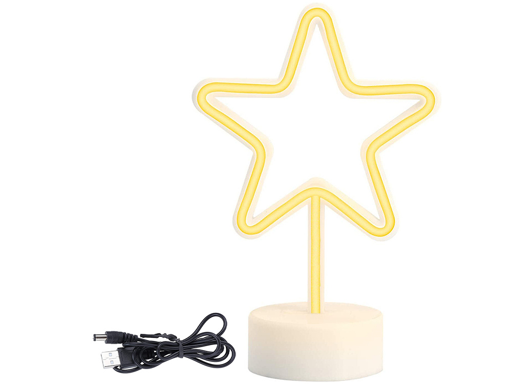 Table Neon Lamp, Light, Star, 100 LED, USB (8)