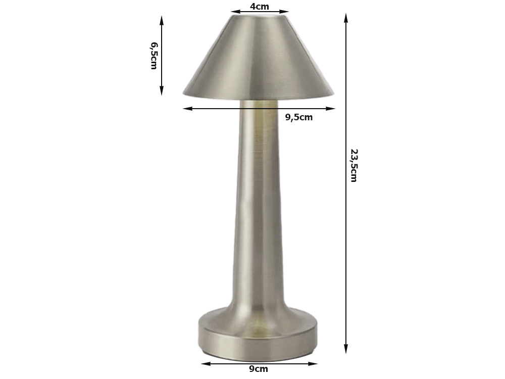 Bedroom Night Light Wireless Table Lamp, Silver color (0)