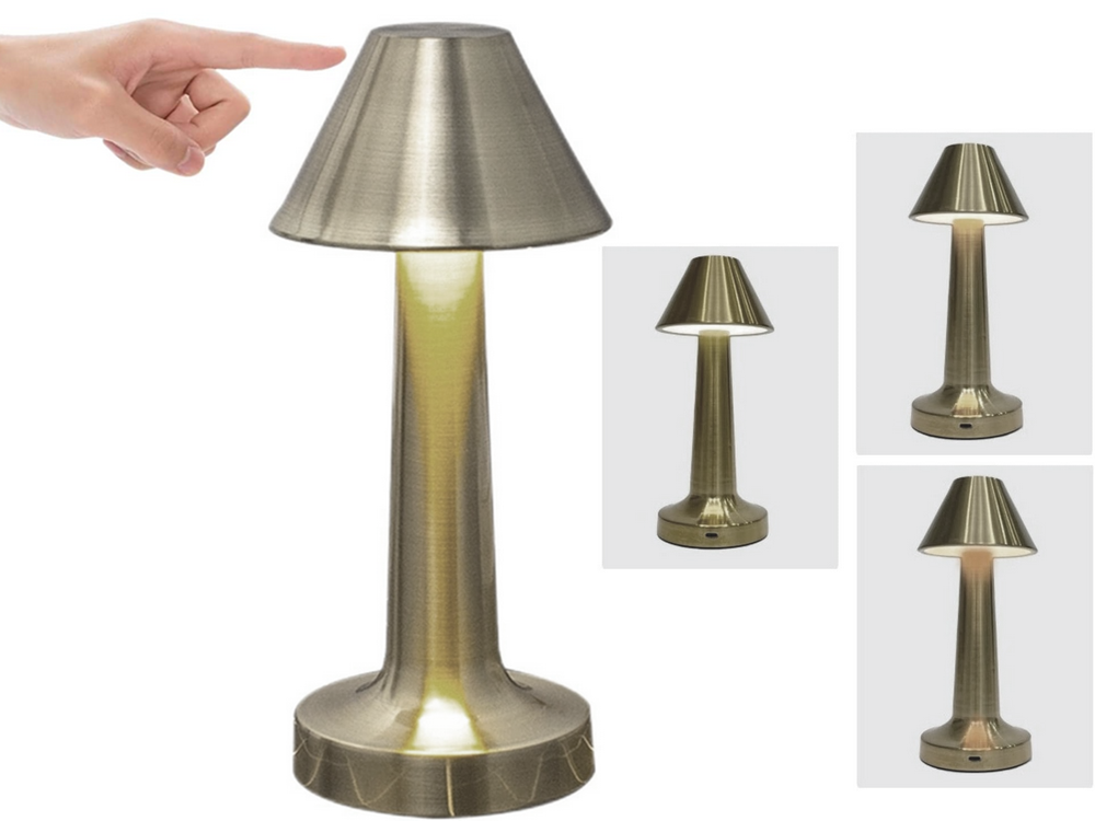 Bedroom Night Light Wireless Table Lamp, Silver color (1)