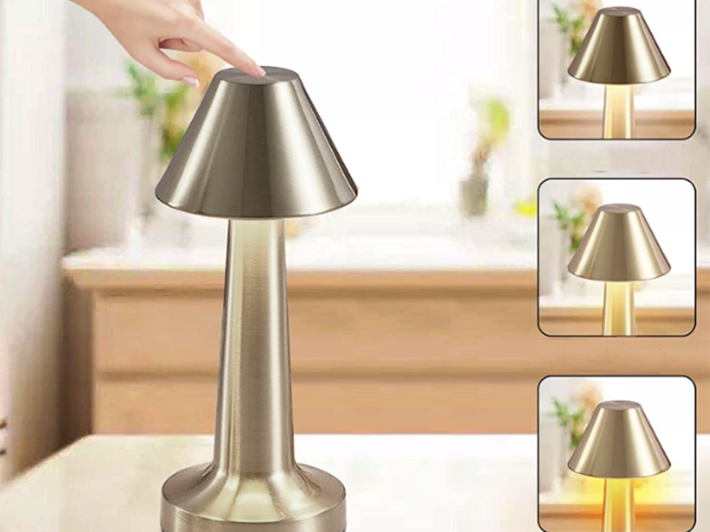 Bedroom Night Light Wireless Table Lamp, Silver color (3)