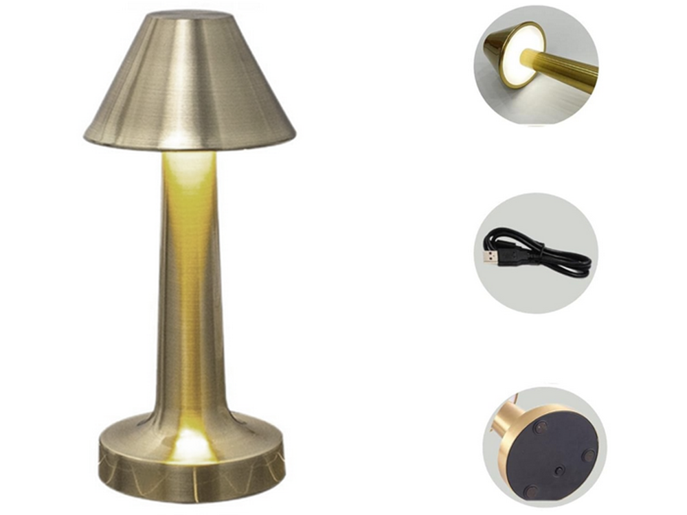 Bedroom Night Light Wireless Table Lamp, Silver color (6)