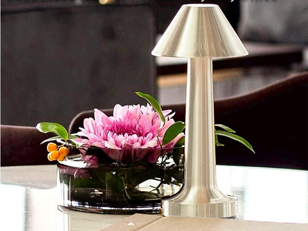 Bedroom Night Light Wireless Table Lamp, Silver color (8)