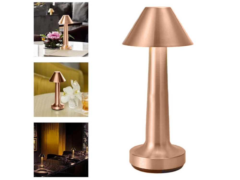 Bedroom Night Light Wireless Table Lamp, Copper color (5)