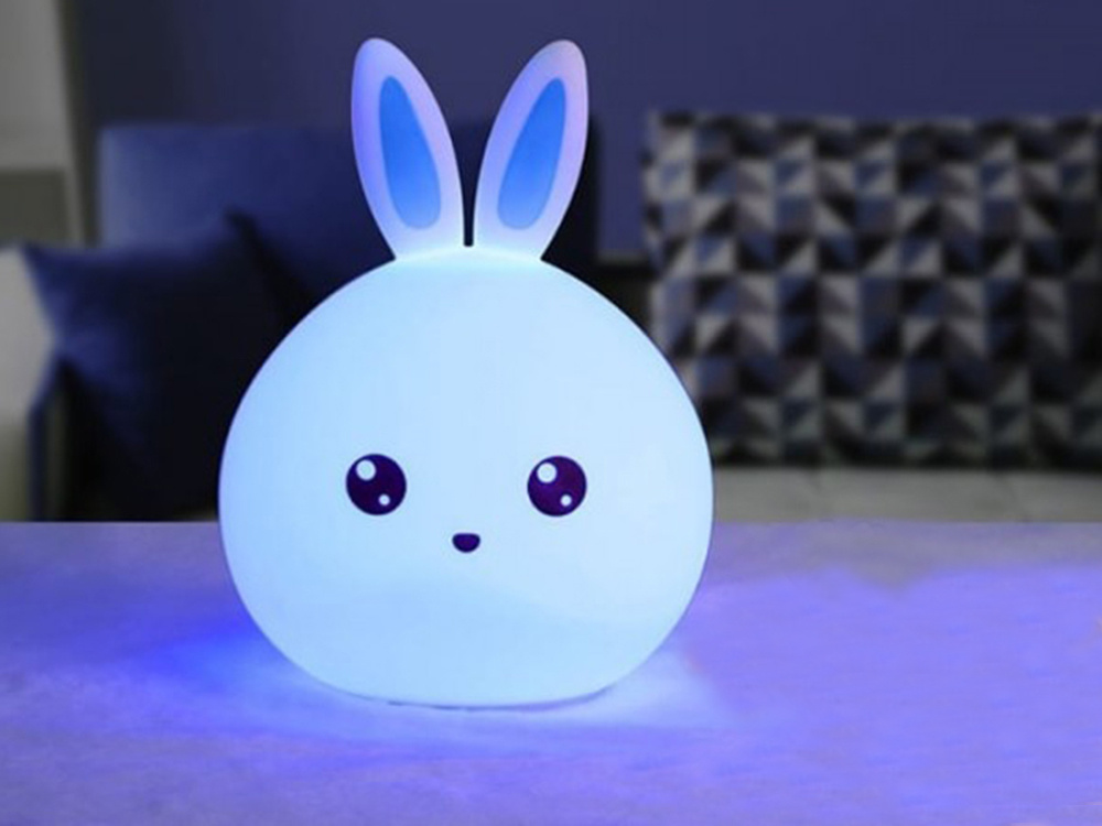 Kid's Silicone LED RGB Light Night Lamp, Rabbit (2)