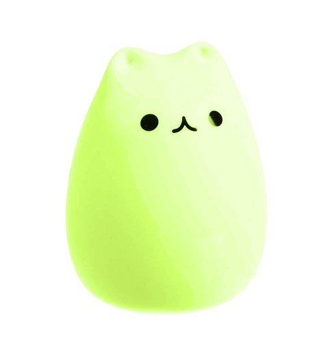 Kids Bedside Table LED Lamp Night Light with Remote USB RGB, Cat (9)