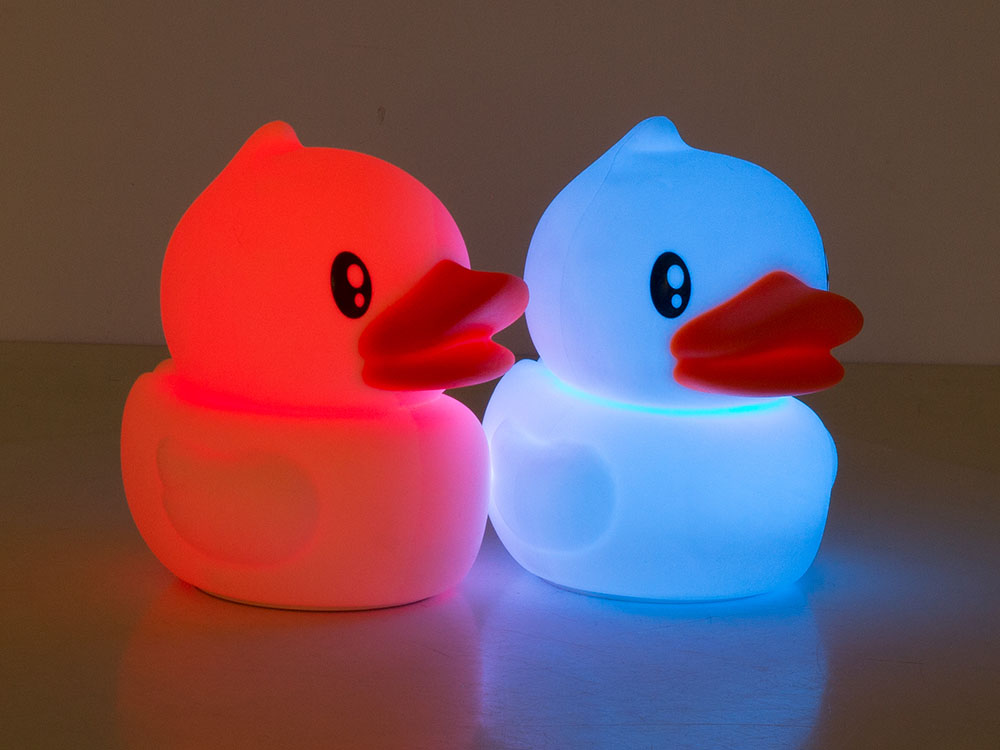 USB Charging Kids Silicone LED RGB Light Bedside Night Lamp, Duck (3)