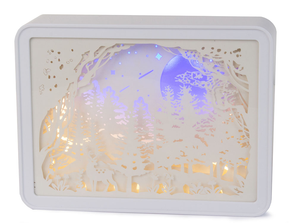 Bedside Lamp RGB LED 3D Light Box with Remote Control (2)