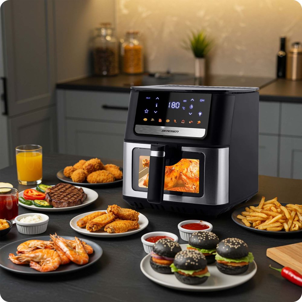 Air Fryer with Touchscreen Berdsen BD-655, 6.5 L, 1700 W, Black (2)