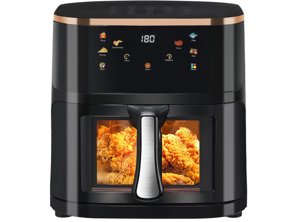 Large Air Fryer 10L (10.5 QT), 1400W Oil-Free Oven for the Whole Family, Black (0)