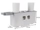 Automatic Dispenser for Two Toothpastes with Cup and Holder for Bathroom